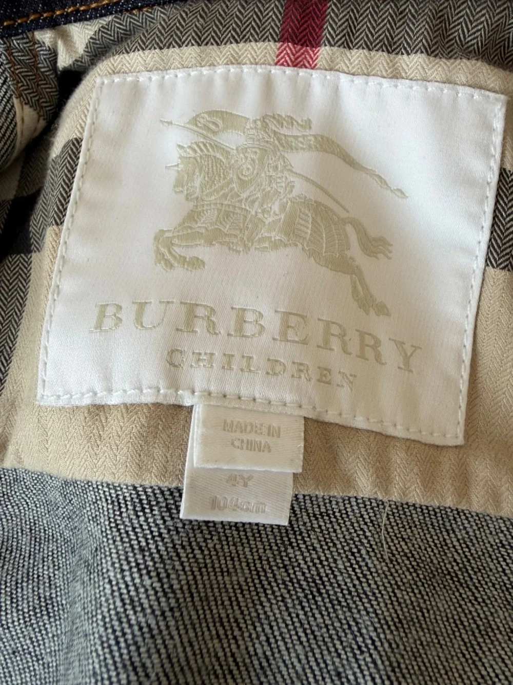 Denim burberry kids jacket